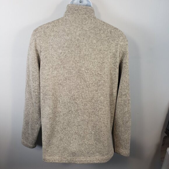 Grove & Hollow Men's Large L Zippered Pullover Sweater Long Sleeve Beige / A254 - Picture 6 of 8